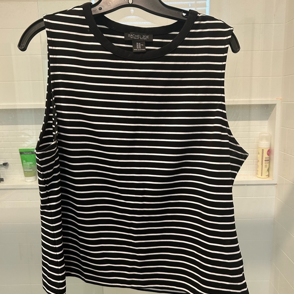Rachel Zoe Black and White Tank